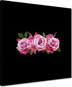 Vászonkép 50x50 Rózsaszín rózsák anyukáknak