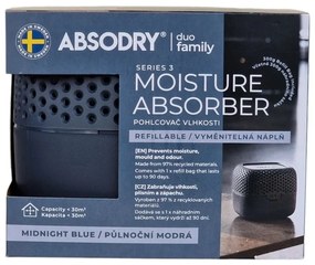 Absodry Duo , Family Bag 3-series nedvességelnyelő, do 30 m3 , Midnight Blue