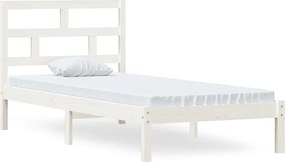 vidaXL fehér tömör fenyőfa ágykeret 90 x 200 cm
