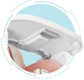 Összecsukható gyerek etetőszék 3 in 1 rózsaszín