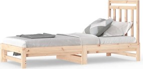 vidaXL tömör fenyőfa kihúzható kanapéágy 2 x (90 x 200) cm