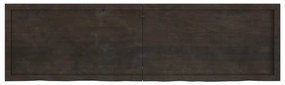 sötétbarna kezelt tömör tölgyfa asztallap 180x50x(2-6) cm