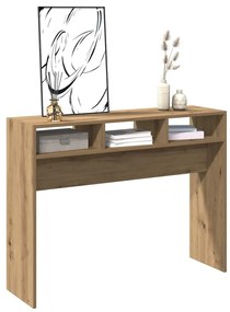 kézműves tölgy színű szerelt fa dohányzóasztal 105x30x80 cm