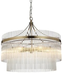 Endon 99166 - Láncos csillár MARIETTA 5xE14/7W/230V sárgaréz/átlátszó