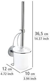 WENKO 20898100-WC kefe VACUUM-LOC MILAZZO 10x34 cm rozsdamentes acél/fényes króm/fehér