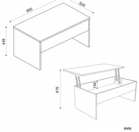 Akilli Travertine dohányzóasztal