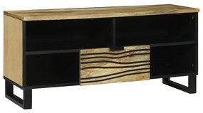 tévé szekrény - 100 x 33,5 x 46 cm, tömör mangóból.