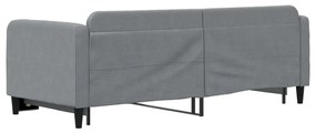 világosszürke kihúzható szövet heverő 80 x 200 cm
