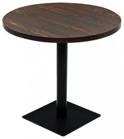 kerek, sötét hamuszínű MDF/acél bisztró asztal 80 x 75 cm