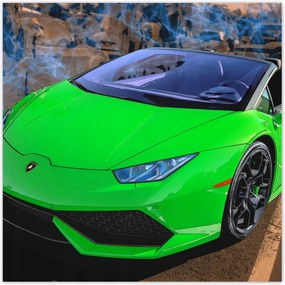 Poszterek 100x100 Zöld sportautó