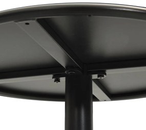 fekete acél kerek kerti asztal Ø60 x 105 cm