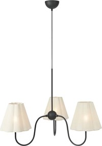 Bézs fém függőlámpa textil búrával Veya – Markslöjd