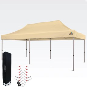 Ollószerkezetes sátor 3x6 m ALU falak nélkül - alumínium váz, vízálló - falak nélkül - Bézs