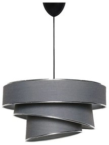 Antracitszürke-ezüstszínű függőlámpa textil búrával ø 40 cm Couper – Opviq lights