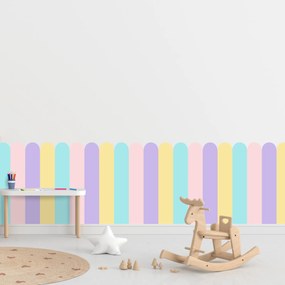 PIPPER. Textil öntapadó tapéta - Boltív - Pasztell szín 3 Méret: 80cm