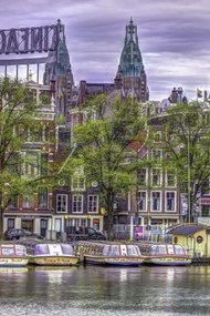 Poszter 40x60cm Amszterdami vízpart, Assaf Frank