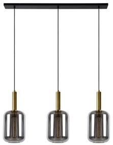 Lucide 45494/03/65 - Csillár zsinóron JOANET 3xE27/40W/230V fekete
