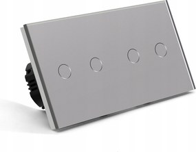 Érintőkapcsoló 2+2 Lépcső+normál Üvegkapcsoló