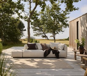 Faro két személyes kerti kanapé ottománnal, jobbos