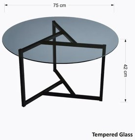 Kávésasztal TRIO 42x75 cm fekete