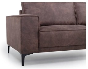 Barna bőrutánzat sarokkanapé (bal oldali) Copenhagen – Scandic