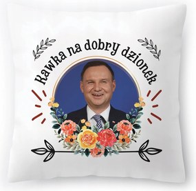Duda párna Andrzej Duda PiS elnök Ajándék nyomtatott fényképpel