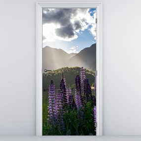 Fotótapéta ajtóra - Csillagfürt díszlete (95x205cm)