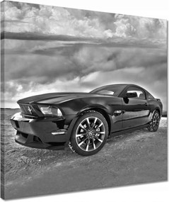 Vászonkép 40x40 Ford Mustang a hóban Autó Klasszikus Made in Usa