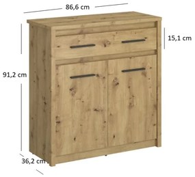Komód Andra 2D1S (artisan tölgy). 1052742