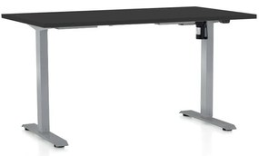 Állítható magasságú asztal OfficeTech A, 120 x 80 cm, szürke alap, fekete
