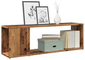 antik fa színű szerelt fa TV-szekrény 100 x 24 x 32 cm