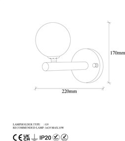 Domino fém mennyezeti lámpa, Ø10 cm – TR942FLG1281