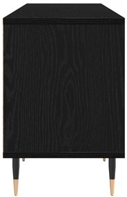 TV szekrény fekete tölgy 150x30x44.5 cm szerelt fa
