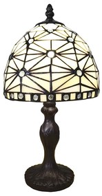 Tiffany asztali lámpa Bézs Ø 18x33 cm