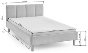 Bézs kárpitozott egyszemélyes ágy ágyrács nélkül 120x200 cm Joker – Meise Möbel