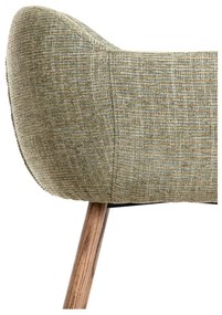 Világoszöld kárpitozott karfás étkezőfotel szett 2 db-os Blaine – Light &amp; Living