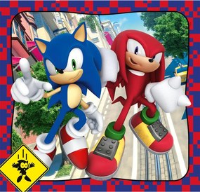 Sonic a sündisznó Doctor Eggman 3x48 db-os puzzle Clementoni