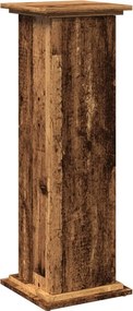vidaXL antik fa színű szerelt fa bemutatóállvány tárolóval 31x30x90 cm