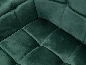 Sötétzöld MARLEN VELVET étkezőszék fekete lábakkal