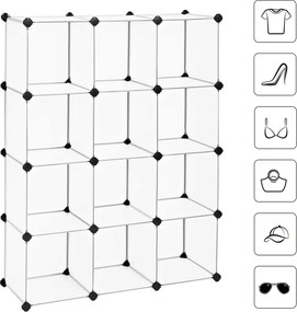 Kocka szekrény, könyvespolc, tároló, fehér