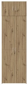 Tárolószekrény Kézműves tölgy 70x42.5x225 cm Mérnöki fa