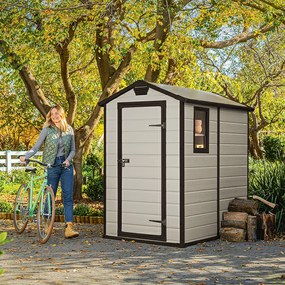 Keter Manor 4x6 műanyag szerszámos ház 198x130x192cm Bézs színű