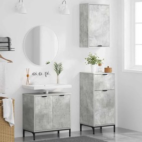 Fürdőszoba bútor szett 3 pcs Beton szürke 39.5 x 36 x 88 cm