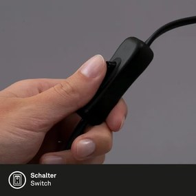 LED csíptetős lámpa 1xE27/4,2W/230V 2700K fekete