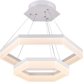 POLUX 306647 LUNA Modern Led Függesztett Lámpa Fehér LED IP20