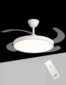 UNIVERSO Ventilátoros lámpa LED 40w 2445lm CCT. DC:30W D1070 x 370mm fehér
