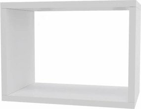 Fali könyvespolc, akasztós fali polc, fehér, 50x30x20