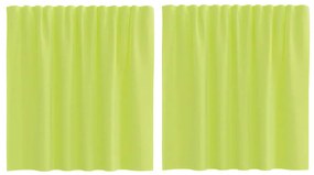 2 db almazöld fátyolfüggönyök rúd zsebekkel 140x260 cm