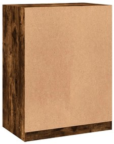 füstös tölgy színű szerelt fa ruhásszekrény 77 x 48 x 102 cm