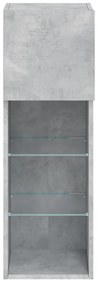 2 db betonszürke TV-szekrény LED-világítással 30,5 x 30 x 90 cm